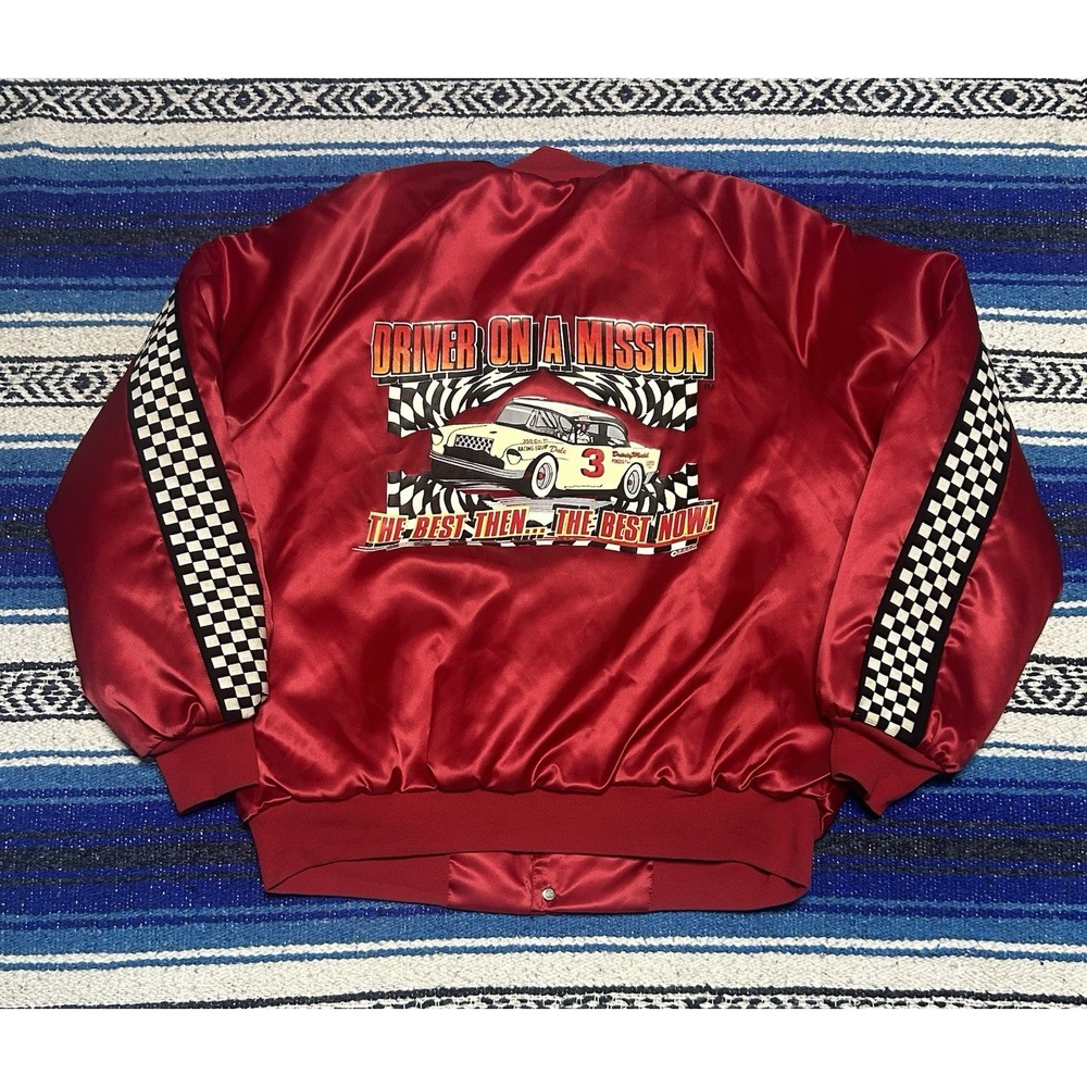 Vintage Dale Earnhardt Racing Jacket Mens size Large Red Early Days Westark USA